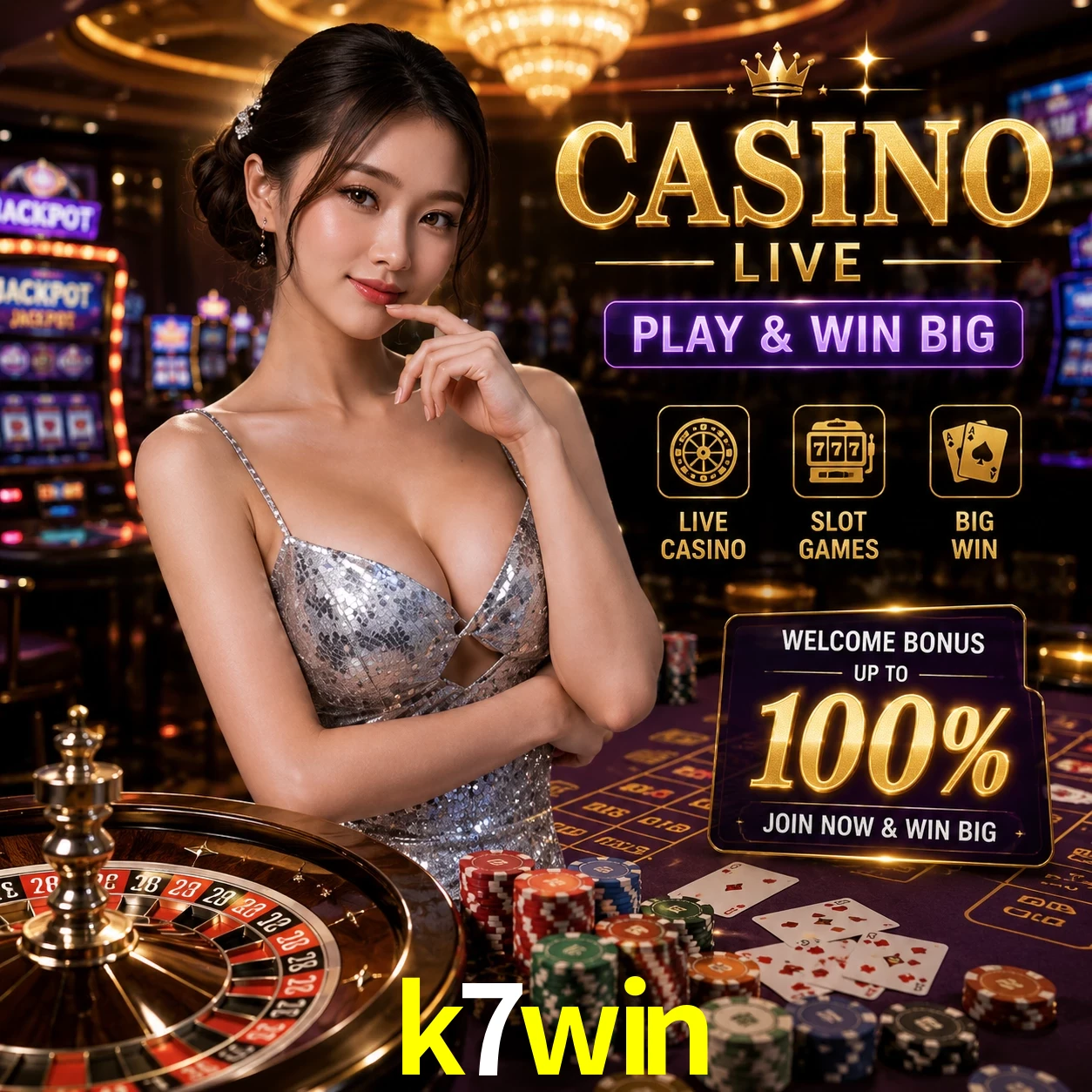 Aplicativo móvel k7win para iOS e Android